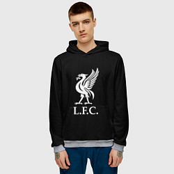 Толстовка-худи мужская Liverpool fc club, цвет: 3D-меланж — фото 2