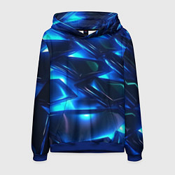 Мужская толстовка Синие абстрактные неоновые плиты