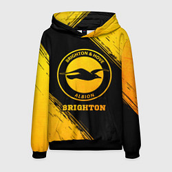 Толстовка-худи мужская Brighton - gold gradient, цвет: 3D-черный