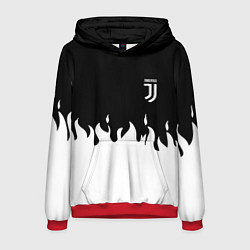 Толстовка-худи мужская Juventus fire, цвет: 3D-красный