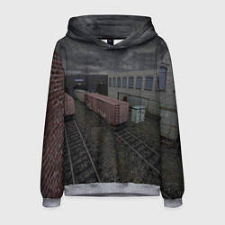 Толстовка-худи мужская Counter Strike 1 6 de train, цвет: 3D-меланж