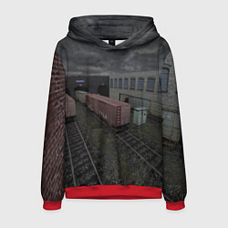 Толстовка-худи мужская Counter Strike 1 6 de train, цвет: 3D-красный