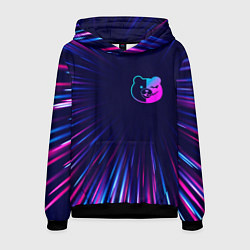 Толстовка-худи мужская Danganronpa neon blast lines, цвет: 3D-черный