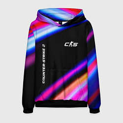 Толстовка-худи мужская Counter-Strike 2 speed game lights, цвет: 3D-черный