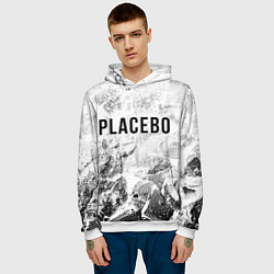 Толстовка-худи мужская Placebo white graphite, цвет: 3D-белый — фото 2