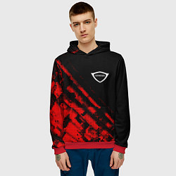 Толстовка-худи мужская Genesis sport grunge, цвет: 3D-красный — фото 2