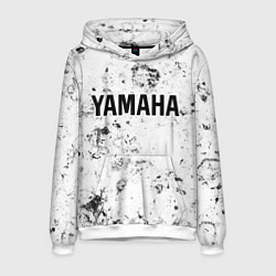 Толстовка-худи мужская Yamaha dirty ice, цвет: 3D-белый