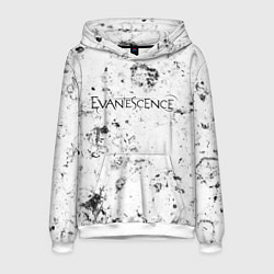 Толстовка-худи мужская Evanescence dirty ice, цвет: 3D-белый