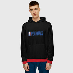Толстовка-худи мужская NBA playoffs, цвет: 3D-красный — фото 2