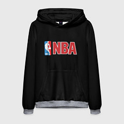 Толстовка-худи мужская NBA logo, цвет: 3D-меланж