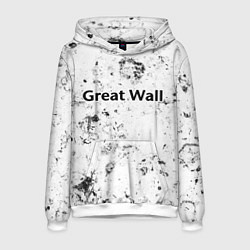 Толстовка-худи мужская Great Wall dirty ice, цвет: 3D-белый