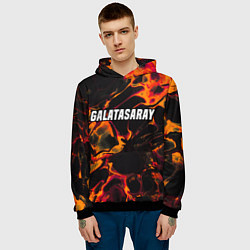 Толстовка-худи мужская Galatasaray red lava, цвет: 3D-черный — фото 2
