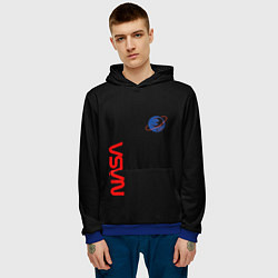 Толстовка-худи мужская Nasa космический бренд, цвет: 3D-синий — фото 2