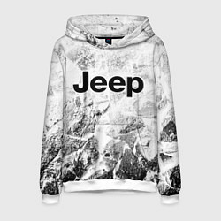 Толстовка-худи мужская Jeep white graphite, цвет: 3D-белый