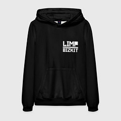 Толстовка-худи мужская Lim Bizkit logo, цвет: 3D-черный