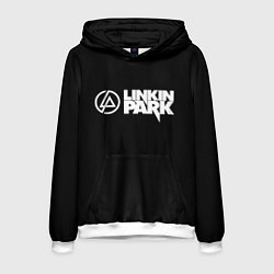 Толстовка-худи мужская Linkin park logo rock music, цвет: 3D-белый