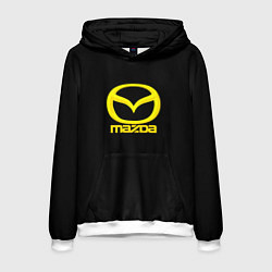 Толстовка-худи мужская Mazda yellow, цвет: 3D-белый