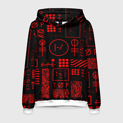 Мужская толстовка Twenty one pilots pattern rock