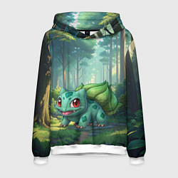 Толстовка-худи мужская Bulbasaur pokemon, цвет: 3D-белый