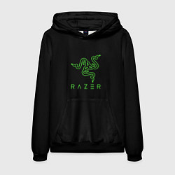 Толстовка-худи мужская Razer logo brend, цвет: 3D-черный