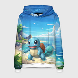 Толстовка-худи мужская Pokemon Squirtle, цвет: 3D-белый