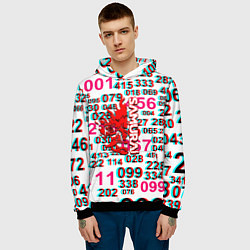 Толстовка-худи мужская Samurai cyberpunk game, цвет: 3D-черный — фото 2