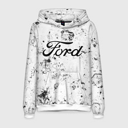 Толстовка-худи мужская Ford dirty ice, цвет: 3D-белый