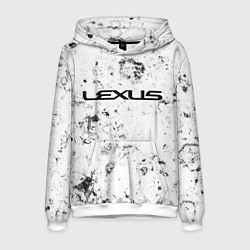 Толстовка-худи мужская Lexus dirty ice, цвет: 3D-белый