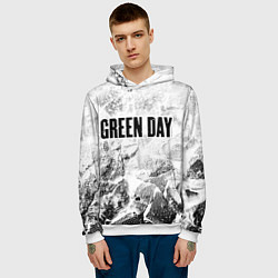 Толстовка-худи мужская Green Day white graphite, цвет: 3D-белый — фото 2