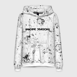 Толстовка-худи мужская Imagine Dragons dirty ice, цвет: 3D-белый