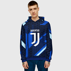 Толстовка-худи мужская Juventus sport geometry steel, цвет: 3D-синий — фото 2