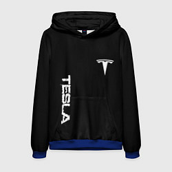 Мужская толстовка Tesla logo white