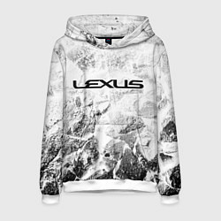 Толстовка-худи мужская Lexus white graphite, цвет: 3D-белый