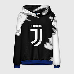 Толстовка-худи мужская Juventus fc краски, цвет: 3D-синий