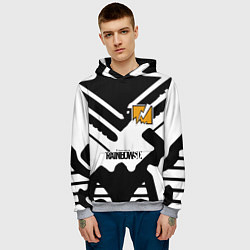 Толстовка-худи мужская Rainbow six паттерн дигл, цвет: 3D-меланж — фото 2