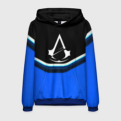 Толстовка-худи мужская Assassins Creed logo abstergo, цвет: 3D-синий