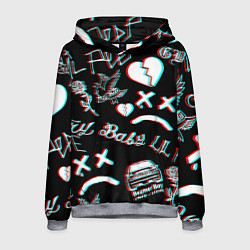 Мужская толстовка Lil Peep logo glitch