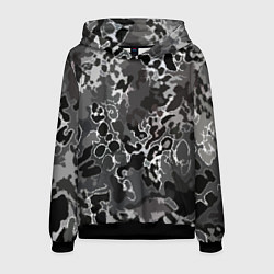 Мужская толстовка Чёрно-серый абстракция