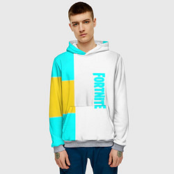 Толстовка-худи мужская Fortnite geometry color, цвет: 3D-меланж — фото 2