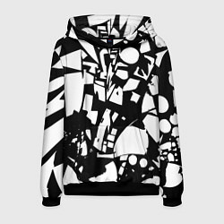 Толстовка-худи мужская Модная абстракция - нейроарт, цвет: 3D-черный