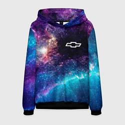 Толстовка-худи мужская Chevrolet space auto, цвет: 3D-черный