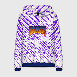 Толстовка-худи мужская Doom neon retro, цвет: 3D-синий