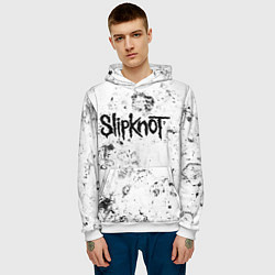 Толстовка-худи мужская Slipknot dirty ice, цвет: 3D-белый — фото 2