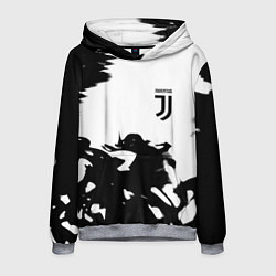Толстовка-худи мужская Juventus smoke black fire, цвет: 3D-меланж