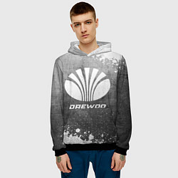 Толстовка-худи мужская Daewoo - grey gradient, цвет: 3D-черный — фото 2