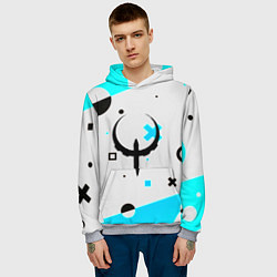 Толстовка-худи мужская Quake game pattern, цвет: 3D-меланж — фото 2