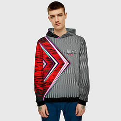 Толстовка-худи мужская Audi sport geometry car, цвет: 3D-черный — фото 2