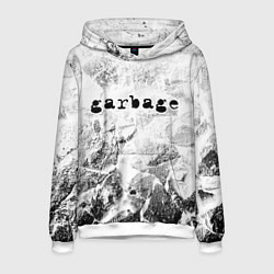Толстовка-худи мужская Garbage white graphite, цвет: 3D-белый
