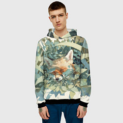 Толстовка-худи мужская Спящий лис, цвет: 3D-черный — фото 2