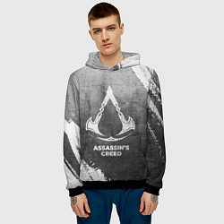 Толстовка-худи мужская Assassins Creed - grey gradient, цвет: 3D-черный — фото 2
